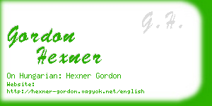 gordon hexner business card